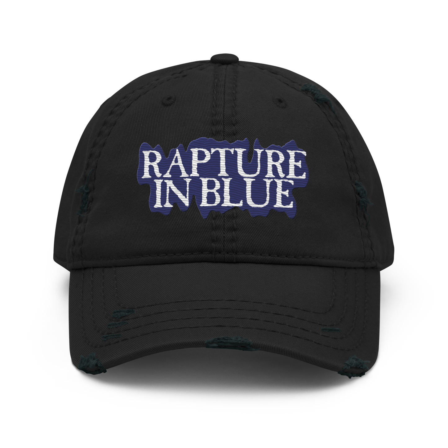 Rapture in Blue Black Distressed Dad Hat